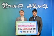 광주 서구, 광주은행 노동조합 후원금 전달